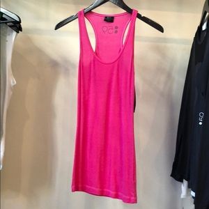 Hot pink racer pack ribbed tank